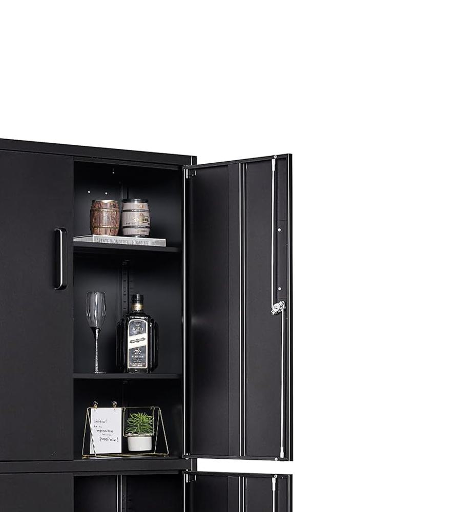 Amazon.com: Metal Storage Cabinet with 3 Adjustable Shelves and 4
